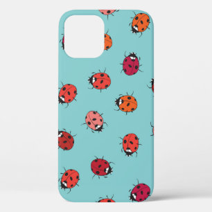 Ladybugs, blauer Hintergrund, bezauberndes, nahtlo Case-Mate iPhone Hülle