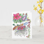 Ladybugs Blume Domino Nature Sketchbook Karte (Gelbe Blume)