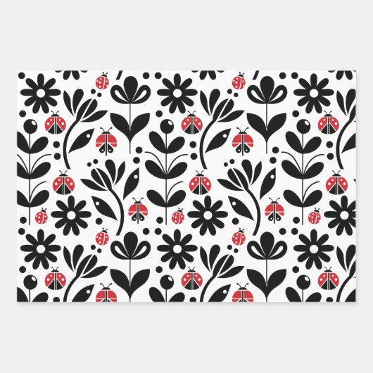 LADYBUGS & BLUME GESCHENKPAPIER SET (Vorderseite 3)
