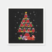 Ladybugs Christmas Tree Funny Santa ELF Ladybug Lo Serviette (Vorderseite)