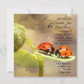 Ladybugs Custom Hochzeit Einladung (Vorderseite)