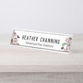 Ladybugs & Daisies Schreibtischnamensplakette (Vorderseite )