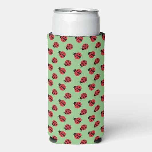 Ladybugs Design Seltzer Can Cooler Selters Dosenkühler (Seltzer Vorderseite)