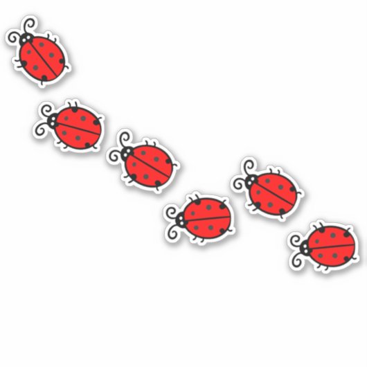 Ladybugs Design Vinyl Sticker (Vorderseite)