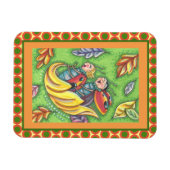 LADYBUGS, DIE AUF FALLENDEN AUTUMNSTÜCKEN REITEN,  MAGNET (Horizontal)