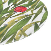 Ladybugs: düster Hintergrund Wasserfarbmuster. Schneidebrett (Ecke)