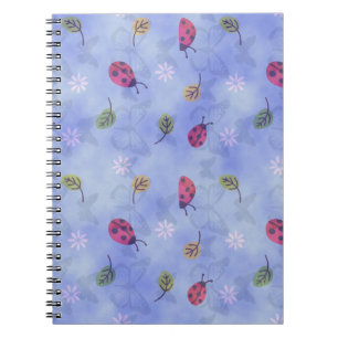 Ladybugs Flowers and Leaves Notizblock