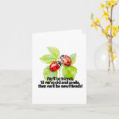 Ladybugs Freundschaft zitieren lustige BESTE FREUN Karte (Gelbe Blume)
