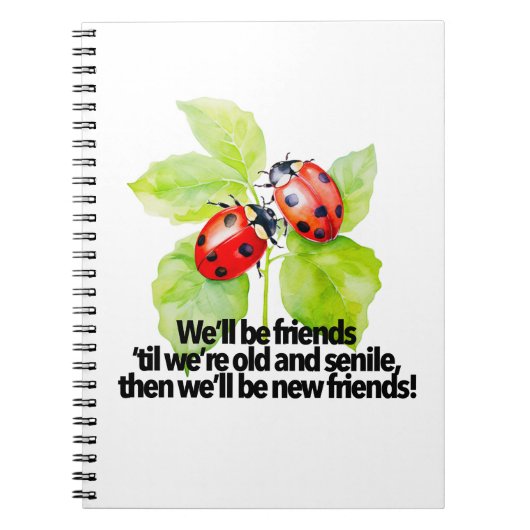 Ladybugs friendship quote funny Anniversary BFF Notizblock (Vorderseite)