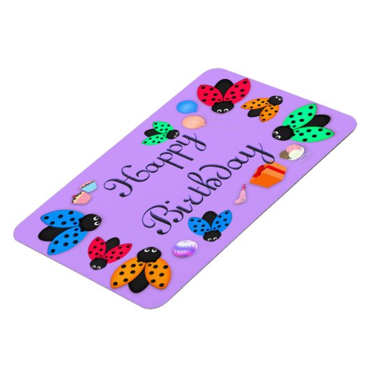 Ladybugs Geburtstag Magnet (Linke Seite)