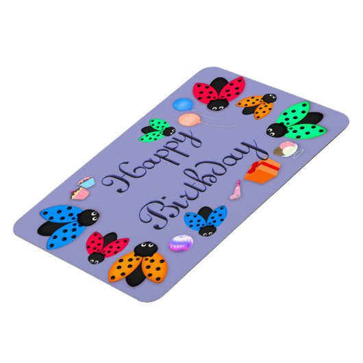 Ladybugs Geburtstag Magnet (Linke Seite)
