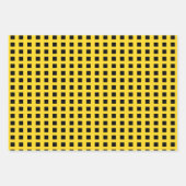 Ladybugs, gelbe und schwarze Punkte und Quadrate Geschenkpapier Set (Vorderseite 3)