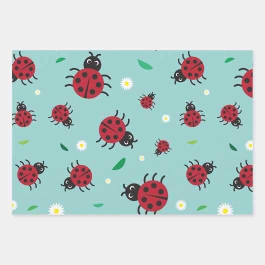Ladybugs - geschenkpapier set (Vorderseite)