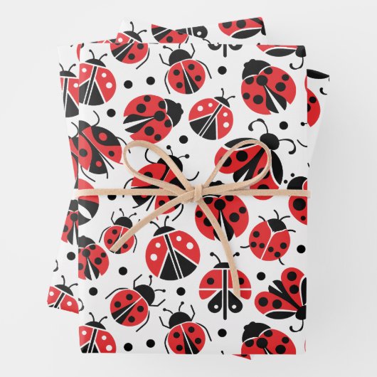 LADYBUGS GIFT WRAP GESCHENKPAPIER SET (Beispiel)