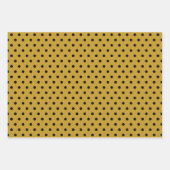 Ladybugs Gold und schwarze Punkte und Quadrate Geschenkpapier Set (Vorderseite 2)