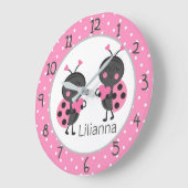 Ladybugs Große Wanduhr (Winkel)