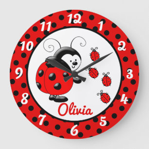 Ladybugs Große Wanduhr