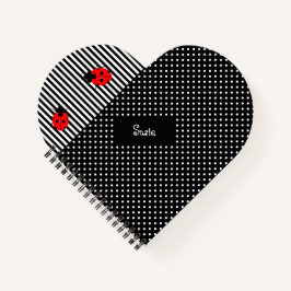 Ladybugs Heart Spiral Design Custom School Notizblock