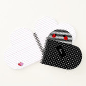 Ladybugs Heart Spiral Design Custom School Notizblock (Innenseite)