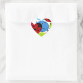 LADYBUGS Herz-Aufkleber (Tasche)