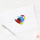 LADYBUGS Herz-Aufkleber (Umschlag)