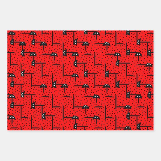 Ladybugs husty - lustiges Ladybugs-Rennen Geschenkpapier Set (Vorderseite 2)