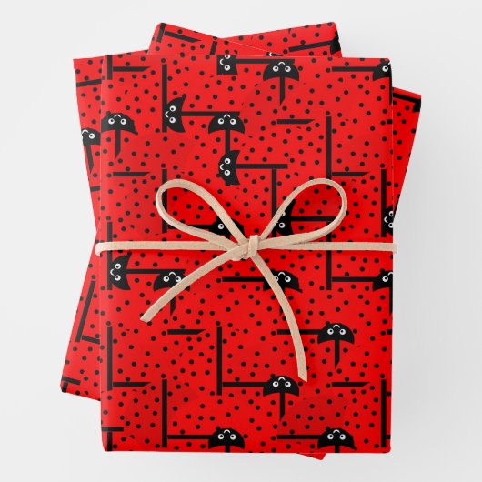 Ladybugs husty - lustiges Ladybugs-Rennen Geschenkpapier Set (Beispiel)