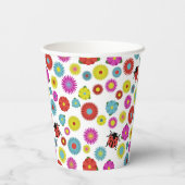 Ladybugs im Garten Zwischen den Blume Pappbecher (Rückseite)