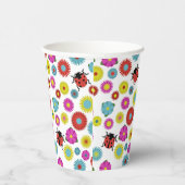 Ladybugs im Garten Zwischen den Blume Pappbecher (Rechts)