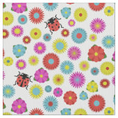 Ladybugs im Garten Zwischen den Blume Stoff (Nahaufnahme)