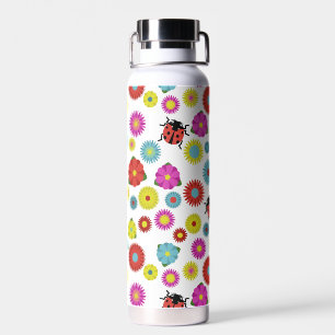 Ladybugs im Garten Zwischen den Blume Trinkflasche