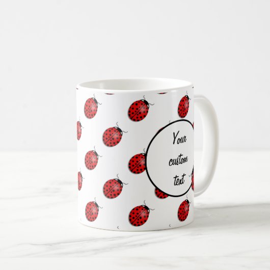 Ladybugs in rot kaffeetasse (VorderseiteRechts)