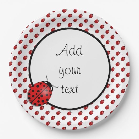 Ladybugs in rot pappteller (Vorderseite)