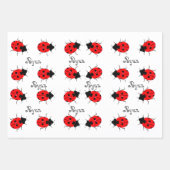 Ladybugs Individuelle Wrapping Paper Sheet-Sets Geschenkpapier Set (Vorderseite 2)