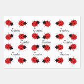 Ladybugs Individuelle Wrapping Paper Sheet-Sets Geschenkpapier Set (Vorderseite)