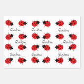 Ladybugs Individuelle Wrapping Paper Sheet-Sets Geschenkpapier Set (Vorderseite 3)