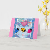 LADYBUGS KARTE (Gelbe Blume)