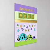 Ladybugs Kinderzimmer lila grünes Kinderzimmer Foliendrucke (Ablage )