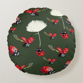 Ladybugs, Lady bug Round Cushion Rundes Kissen