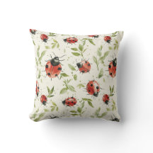 Ladybugs Leaves Red White Dots