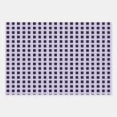 Ladybugs lila und schwarze Punkte und Quadrate Geschenkpapier Set (Vorderseite 3)