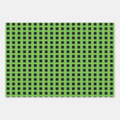 Ladybugs Limone und schwarze Punkte und Quadrate Geschenkpapier Set (Vorderseite 3)