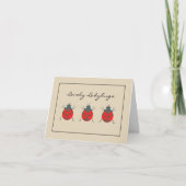 Ladybugs | Lovely Trio of Ladybugs Blank Notecards (Vorderseite)