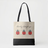 Ladybugs | Lovely Trio of Ladybugs Tote Bag Tasche (Vorderseite)