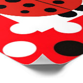 Ladybugs mit Blume Poster (Ecke)