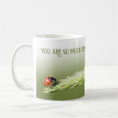 Ladybugs mit motivierend Zitat-positiver Einstellu Kaffeetasse (Links)