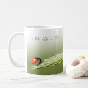 Ladybugs mit motivierend Zitat-positiver Einstellu Kaffeetasse