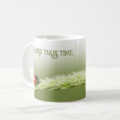 Ladybugs mit motivierend Zitat-positiver Einstellu Kaffeetasse (Vorderseite Links)