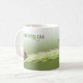 Ladybugs mit motivierend Zitat-positiver Einstellu Kaffeetasse (Vorderseite Links)