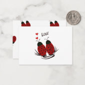 Ladybugs Mitteilungskarte (Vorderseite/Rückseite Beispiel)